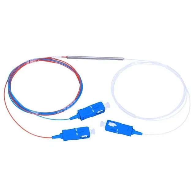 Single Mode Bare Fiber Optic PLC 1X2 Splitters With SC/UPC Connectors — Connectivity: 1×2
