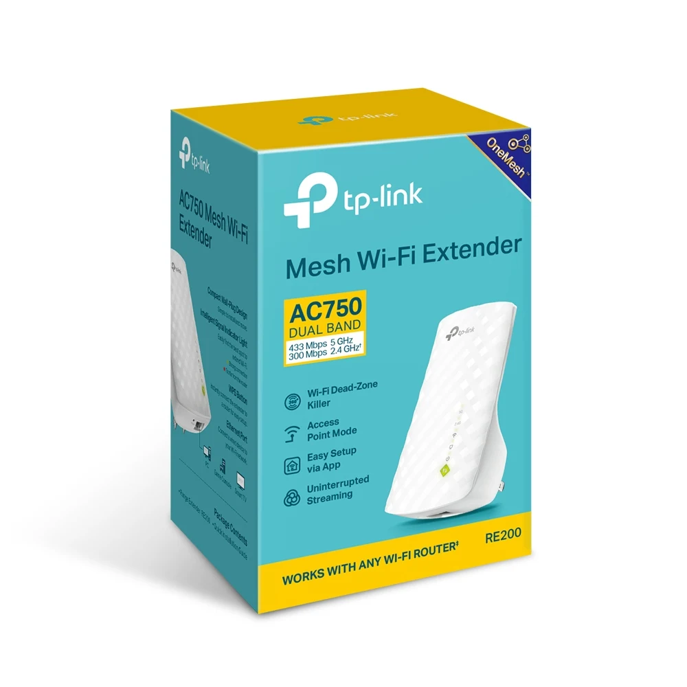 Tp-link RE200 AC750 Mesh Wi-Fi Range Extender